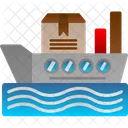 Barge Cargo Boat Icon