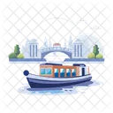 Barge Boat Ship Icon