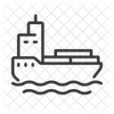 Barge Flatboat Cargo Barge Icon