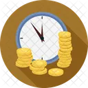 Bargeld Munze Uhr Icon