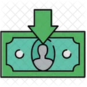 Empfangen Bargeld Banknote Symbol