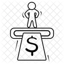 Geldtransaktion Bargeldabhebung Handel Symbol