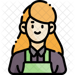 Barista Icon - Download in Colored Outline Style