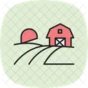 納屋と畑、納屋、畑 アイコン