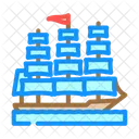 Barque Ancient Ship Icon