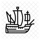 Barque Ancient Ship Icon