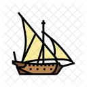 Barque Ancient Ship Icon