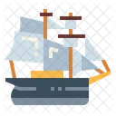 Barquentine Boat Ship Icon