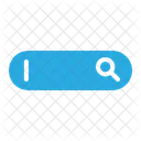 Barra De Busqueda Lupa En Linea Icono