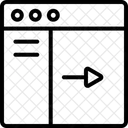 Barra Lateral Layout Interface Ícone