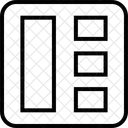 Esquerda Barra Lateral Layout Ícone