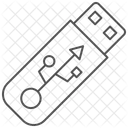 Icone Universal Serial Bus Thinline Ícone
