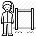 Barre Horizontale Barre Horizontale Corde Horizontal Icône