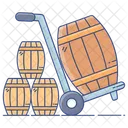 Barrel Cart Luggage Cart Pallet Truck Icon
