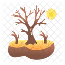 Barren Land Degradation Arid Icon
