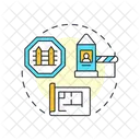 Barreras Fisicas Puntos De Acceso Seguridad Icono