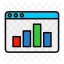 Barres De Lignes Statistiques Affaires Et Finance Icône