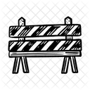 Barricade Barriere Barrage Routier Icône