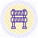 Barricade Color Circle Icon Icon