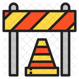 Barrier And Cone  Icon