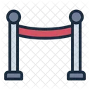 Barrier Velvet Rope Stanchion Icon