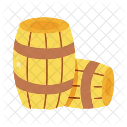 Barriles de madera  Icono
