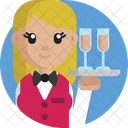 Bartender Waiter Female Icon