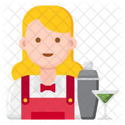 Bartender Female  Icon