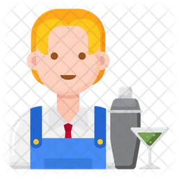 Bartender Male  Icon