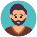 Bartiger Mann Hipster Mannlicher Avatar Symbol