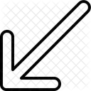 En Bas A Gauche En Diagonale Icône