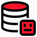 Base De Datos Robot Red Icon