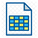 Base De Datos Documento Excel Icono