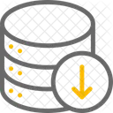 Abajo Base De Datos Abajo Flecha Icono