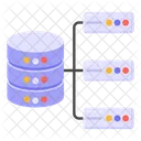 Servidor Compartido Red De Bases De Datos Base De Datos Distribuida Icono