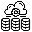 Base De Datos Sistema De Nube En Linea Icono