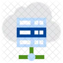 Base De Datos En La Nube Servidor En La Nube Almacenamiento En La Nube Icono