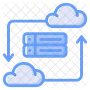 Base De Datos Nube Almacenamiento En La Nube Icono