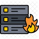 Llama De Base De Datos Incendio De Base De Datos Datos Icono