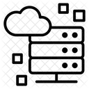 Base De Datos En La Nube Almacenamiento En La Nube Servidor En La Nube Icono