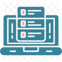 Base De Datos De Computadora Portatil Computadora Portatil Base De Datos Icono