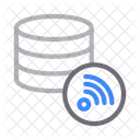 Base De Datos Almacenamiento Wifi Icono