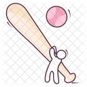 Schlagerball Baseballausrustung Baseballwerkzeug Symbol