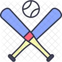 Baseball Baseball Bat Baseball Ball Icon