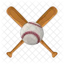 Baseball Bat And Ball Bat Baseball Icône