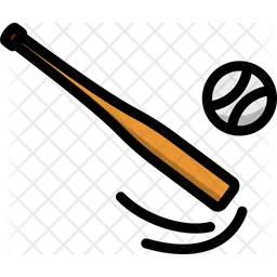 Baseball Bat And Ball  Icon