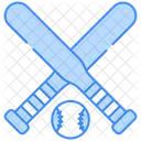 Baseball bat and ball crossed  Icon