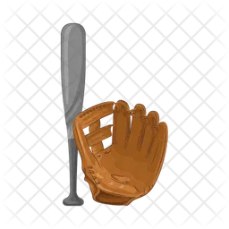 Baseball bat and glove  Icon