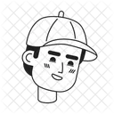Baseball cap man toothy smile  アイコン