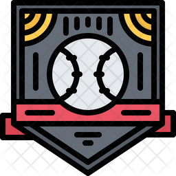 Baseball Catcher Torso Icon - Download in Colored Outline Style